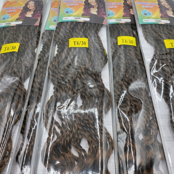 Goddess Loc Twist 20" 5pks - Coloits 1 1b/30 1b/burgandy - Picture 11 of 16